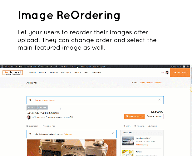 images reorder adforest